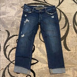 Abercrombie Jeans Distressed Crop